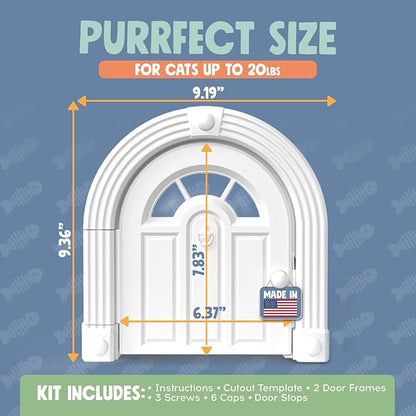 Purrfect Portal Meow Manor® Cat Door Interior Door - Image 6