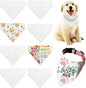 8 Packs Sublimation Blank Dog Bandana Over Collar, Pet Collar Sip-On Bandana by WindMage