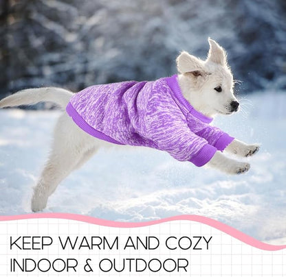 2 Pcs Dog Sweaters for Small Dogs Girl Boy Winter Fleece Clothes Warm Soft Dog - Image 4