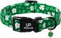 St. Patrick's Day Dog Collar, UP URARA PUP Shamrock Adjustable Pet Collar by UPURARAPUP