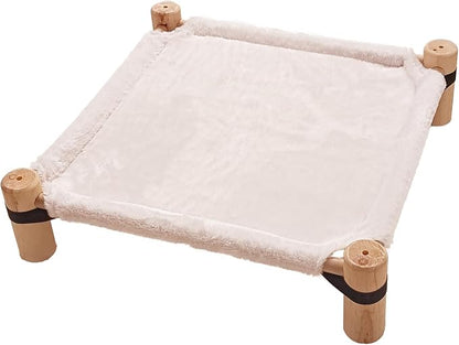 Pozico Cat Hammock Bed – Wooden Elevated Cat/Dog Bed by Pozico