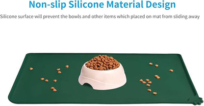 AUDWUD Silicone Waterproof Pet Feeding Mats, Anti Slip Bowl Pad, Dog Mat - Image 2