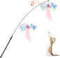 Pawaboo Feather Teaser Cat Toy, Interactive Feather Wand Cats Toy Flying by Pawaboo