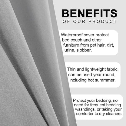 DUJUIKE Waterproof Bed Cover for Dog and Cats, Pet Hair Resistant Bed Sheet - Image 7
