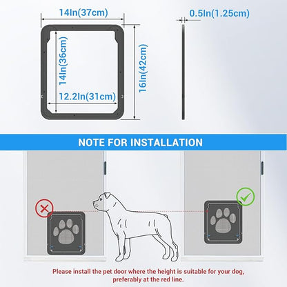 NAMSAN Dog Screen Door, Flap Opening 12 x 14 inches, Dog Door - Image 6