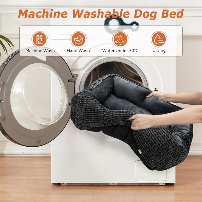 MIXJOY Dog Beds for Medium Dogs Washable, Rectangle Pet Bed Medium Size Dog - Image 7