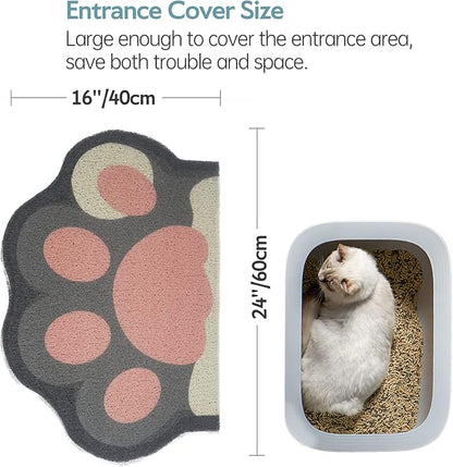 Cute Cat Litter Mat 24”x16”, Litter Box Mat, Litter Trapping Mat, Soft on Kitty - Image 3