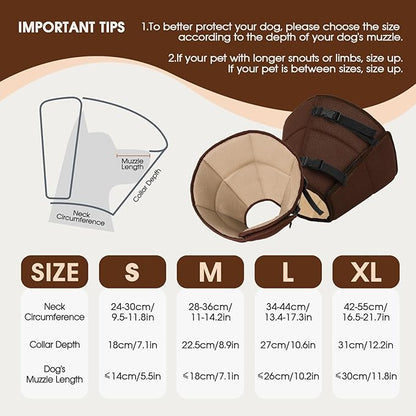 Dog Cone for Large Dogs After Surgery, Adjustable Soft Recovery Cone Collar for - Image 2