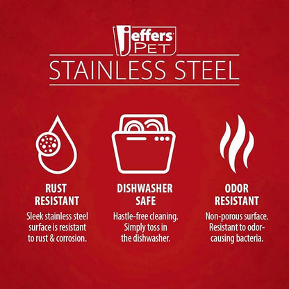 Jeffers Pet Standard Weight Stainless Steel Bowls - Image 4