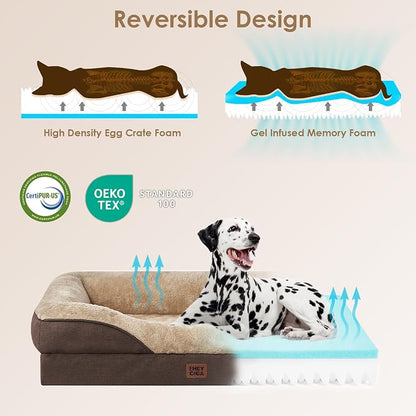 EHEYCIGA Orthopedic Dog Bed for Medium Dog, Waterproof Liner & Washable - Image 3