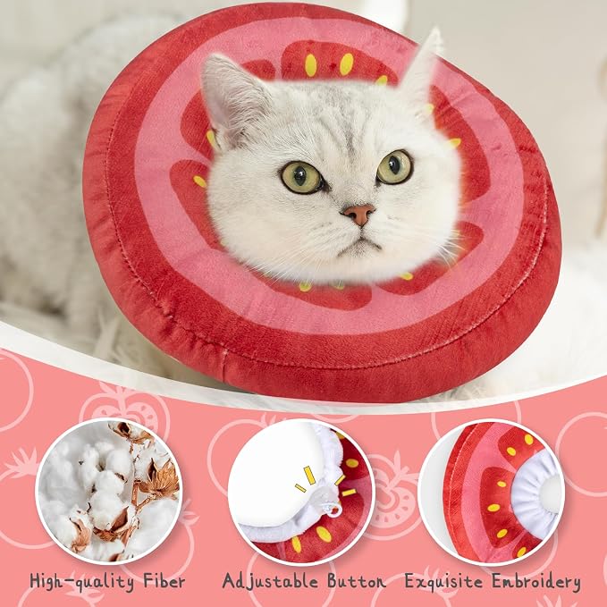 ANWA Adjustable Cat Cone Collar Soft, Cute Cat Donut Collar After Surgery - Image 4