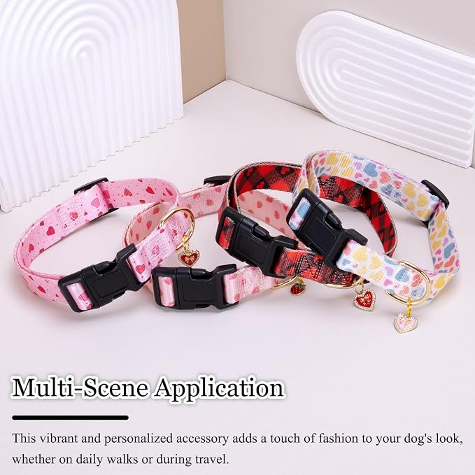 Pink Strawberry Pattern Dog Collar - Image 6