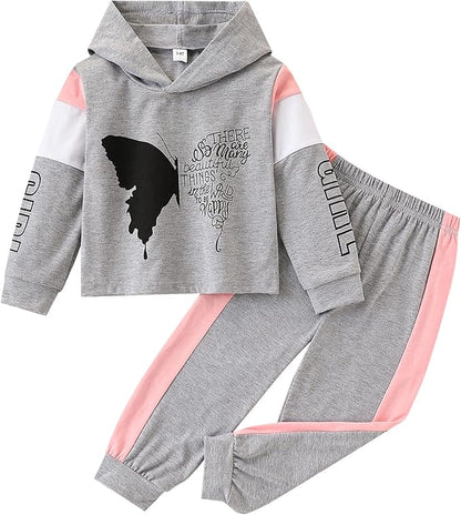 Toddler Baby Girls Clothes Long-sleeve Tie Dye Hoodie Sweatshirt Pants Hooded by Axumity