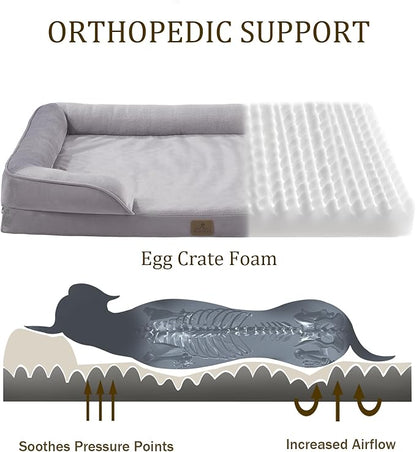 Bedfolks Orthopedic Dog Bed, Big Waterproof Dog Sofa Bed - Image 2