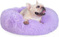 Calming Donut Dogs Beds for Small Dogs Washable, 23inch Plush Round Pet Bed for by nononfish