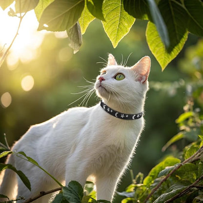 EXPAWLORER Cat Collar for Girl Boy Cats- Adjustable Leather Pet Collar - Image 6