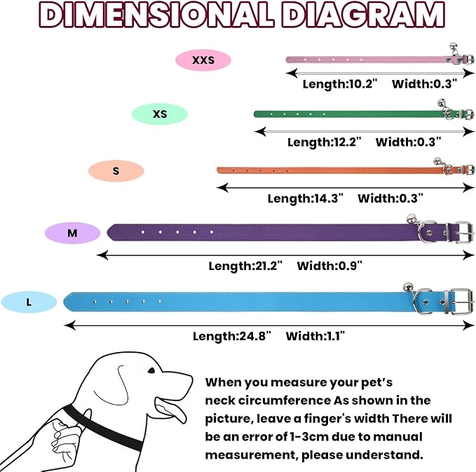 S Dog Collar for Small Dogs Adjustable Dog Collars Cat Collar for Small Medium - Image 2