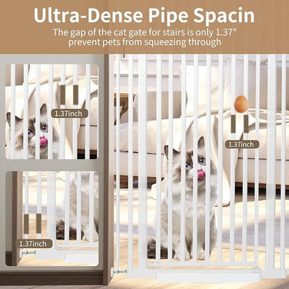 59“ Extra Tall Cat Gate for Doorway：29.4-33.4” Wide Pet Gate, Auto Close/One - Image 3