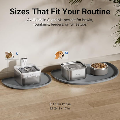 DownyPaws Cat Food Mats for Floors Waterproof, BPA Free Silicone Pet Feeding Mat - Image 6