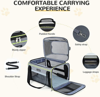 Lekereise Top-Expandable Pet Carrier 18x11x11Inch Delta American United Airline - Image 6