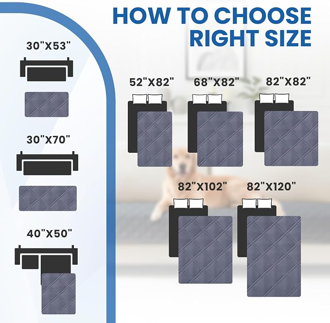 Waterproof Couch Covers for Pets, Waterproof Dog Bed Cover, Anti-Slip Soft Dog - Image 4
