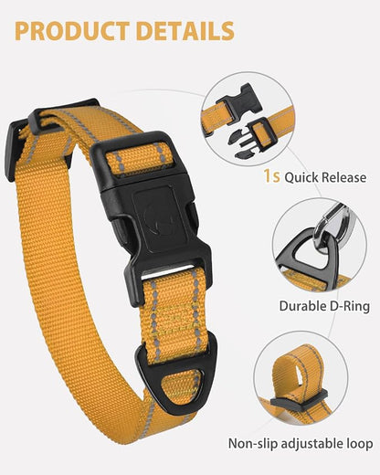 Joytale Large Dog Collar, Reflective and Adjustable Nylon Pet Collar - Image 4