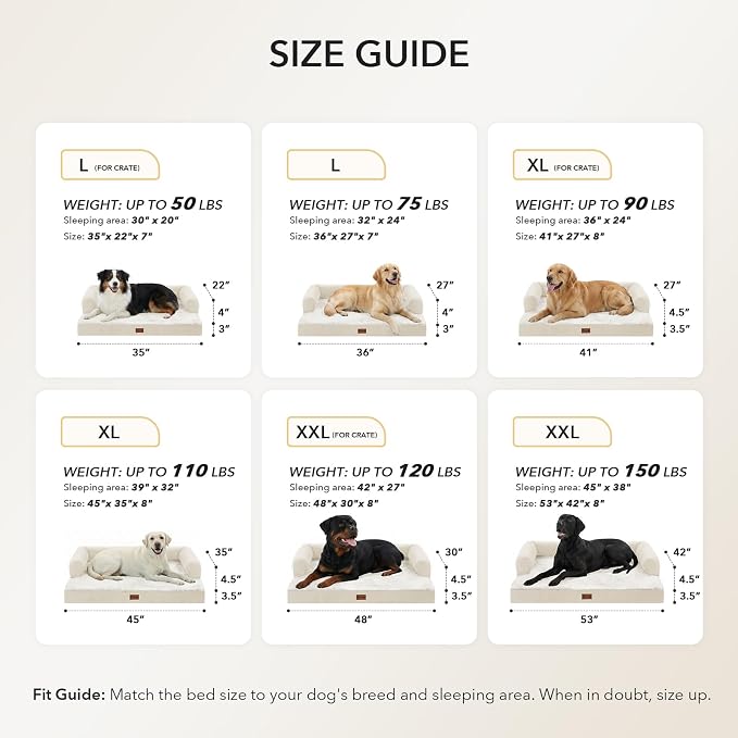 Orthopedic Dog Beds for Large Sized Dogs, Waterproof Egg Crate Foam Medium Dog - Image 5