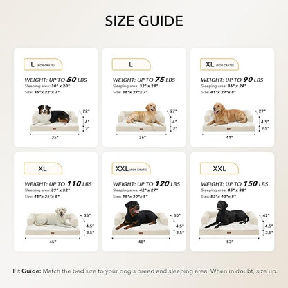 Orthopedic Dog Beds for Large Sized Dogs, Waterproof Egg Crate Foam Medium Dog - Image 5
