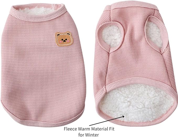 Fleece Cotton Dog Shirt Winter Warm Lightweight Pet T-Shirts Soft Breathable - Image 2