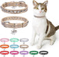 Leather Cat Collars for Boy Girl Cats by DILLYBUD