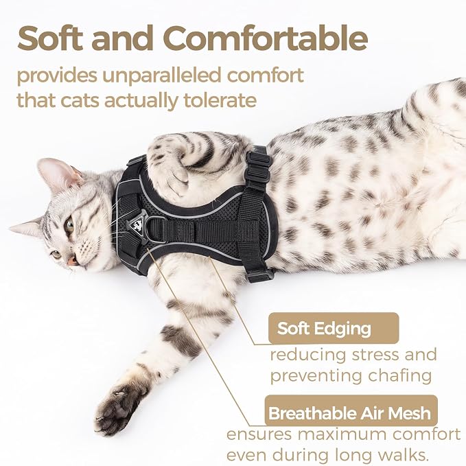 Cat Harness and Leash Set Escape Proof Tactical Extra Large Kitten Harness - Image 7