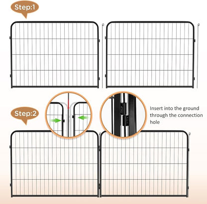 BestPet | Dog Playpen | 40 Inch, 6 Panels | Heavy Duty Metal Pet Exercise Pen | - Image 4