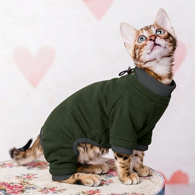PUMYPOREITY Sticky Hair Cat Clothes, Prevent Hair Loss Cat Pajamas, Soft Cat - Image 7
