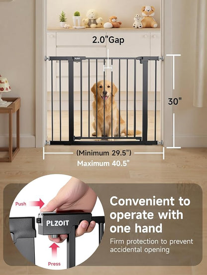 29.5-40.5" Baby Gate for Stairs, Dog Gate for Doorways, Walk Thru Auto Close - Image 4
