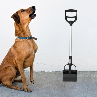 Kisangel Long Handle Pet Waste Scooper Black Dog Waste Picker Outdoor Poop - Image 8