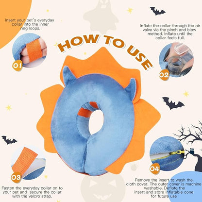 IEUUMLER Inflatable Recovery Dog Collar, Protective Donut Cone, Adjustable Soft - Image 6