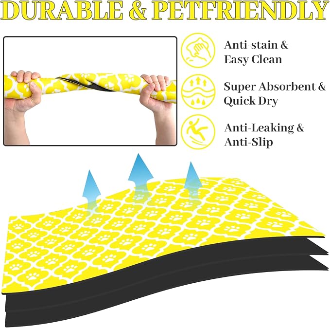 Dog Food Mat 12X20 Inch Pet Feeding Absorbent Mats - Image 2