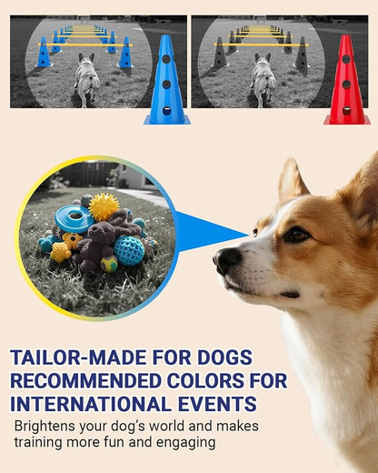 Dog Agility Course Backyard Set, Dog Agility Hurdle Cone Set - Image 4