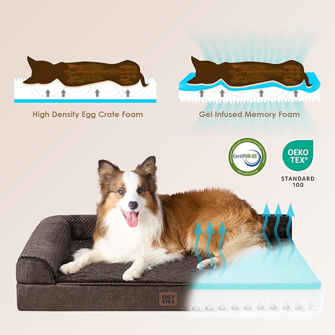 EHEYCIGA Large Dog Bed Memory Foam - Image 4