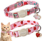ARING PET 2 Pack Valentine's Day Cat Collars-Cute Heart Cat Collar Breakaway by ARINGPET