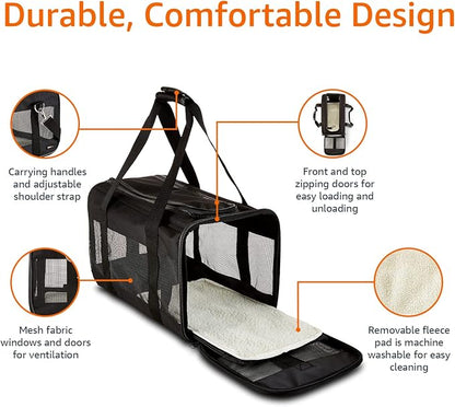 Amazon Basics Airline Approved Soft-Sided Mesh Pet Travel Carrier - Image 3