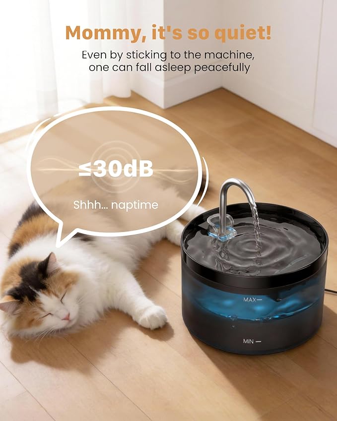 Cat Water Fountain Pet Fountain: 67oz/2L Cat Water Dispenser - Image 3