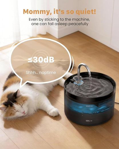 Cat Water Fountain Pet Fountain: 67oz/2L Cat Water Dispenser - Image 3
