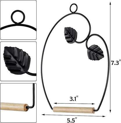 winemana Set of 3 Hummingbird Swings, Rust Resistant Metal Frame, Wooden Dowel - Image 3