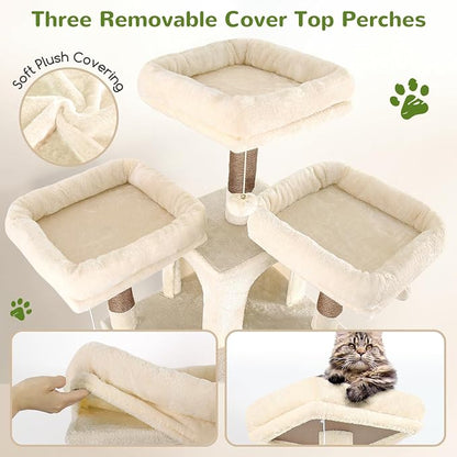 Globlazer Big Cat Tower for Indoor Cats, 80inch Cat Tower for Multiple Adult - Image 2