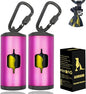 Metal Dog Poop Bag Holder 2-Pack w/Leash Clip|Durable Scratch-Resistant by SHAOUMAN