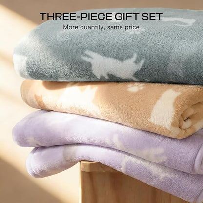 Luciphia 1 Pack 3 Cat Printed Fleece Pet Blankets Washable，Soft Warm Throw - Image 5