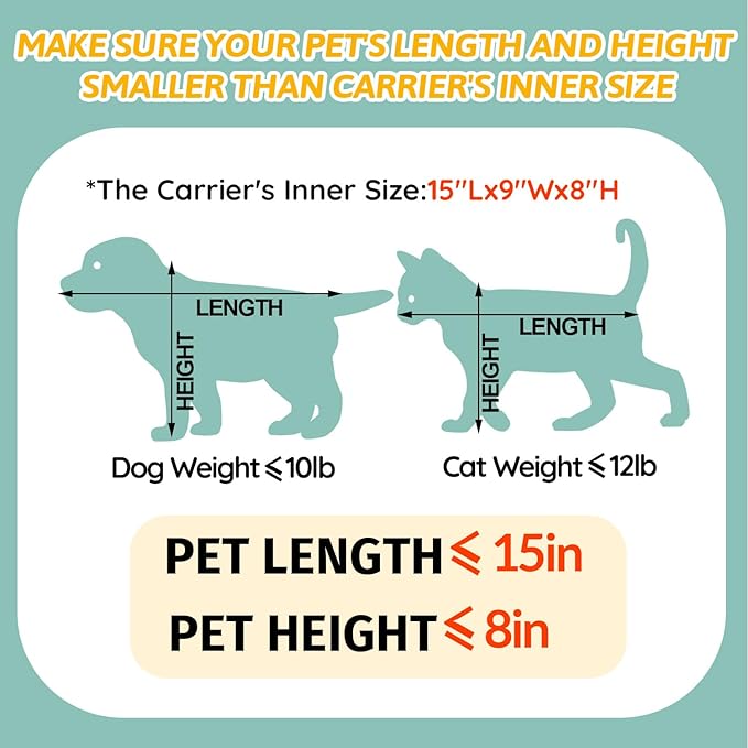 Petskd Pet Carrier 17x11x9.5 Alaska Airline Approved, Pet Travel Carrier Bag - Image 4