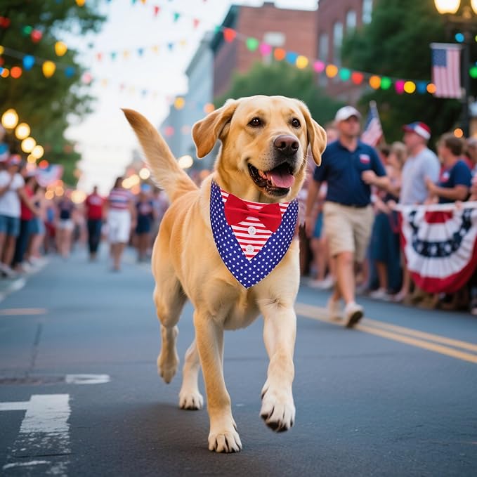 ADOGGYGO American Flag Dog Tuxedo Bandana - Image 4