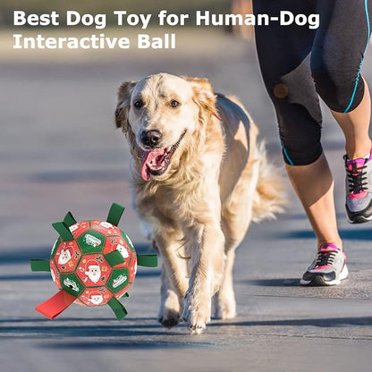 QDAN Christmas Dog Balls with Straps, Soccer Ball - Image 7